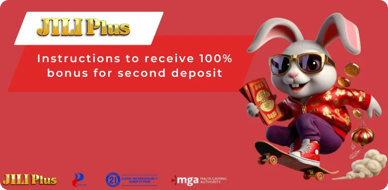 Instructions to receive 100% bonus for second deposit